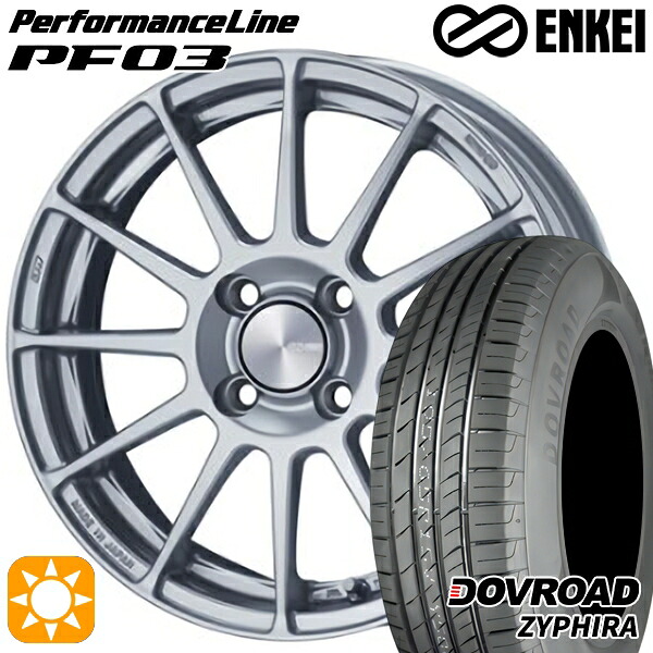 ライズ ロッキー 205/60R16 92V DOVROAD ザイファイラ ENKEI エンケイ パフォーマンスライン PF03 スパークルシルバー 16インチ 6.5J 4H100 サマータイヤホイールセット｜タイヤホイール激安王国