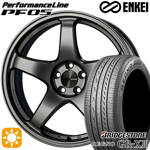 20/30系アルファード ヴェルファイア 235/50R18 101V XL ブリヂストン レグノ GRX3 ENKEI エンケイ パフォーマンスライン PF05 ダークシルバー 18インチ 8.0J 5H114.3 サマータイヤホイールセット｜タイヤホイール激安王国
