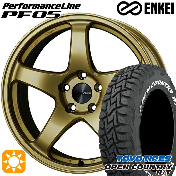 タフト 165/65R15 81Q トーヨー オープンカントリー R/T ホワイトレター ENKEI エンケイ パフォーマンスライン PF05 ゴールド 15インチ 5.0J 4H100 サマータイヤホイールセット｜タイヤホイール激安王国