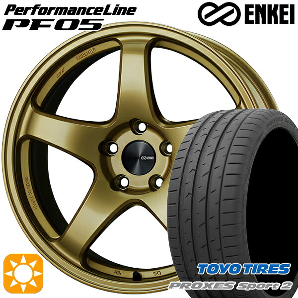 225/35R19 88Y XL トーヨー プロクセススポーツ2 ENKEI エンケイ パフォーマンスライン PF05 ゴールド 19インチ 8.0J 5H114.3 サマータイヤホイールセット