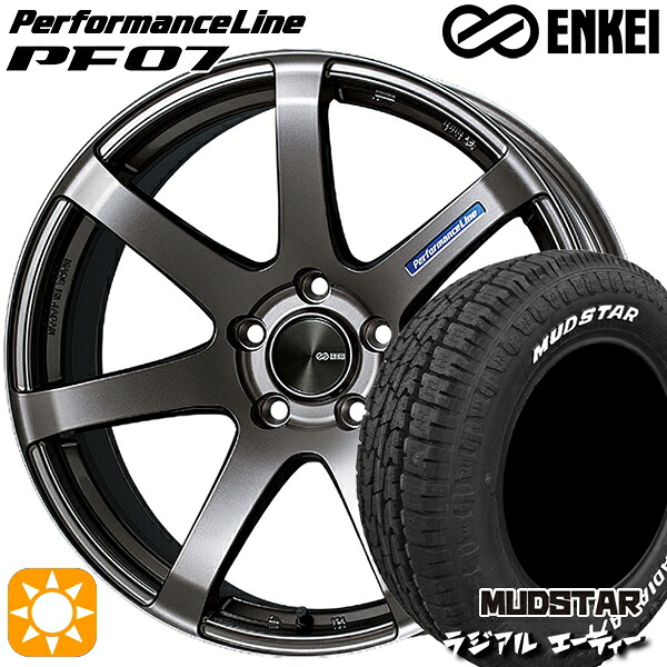 ライズHB ロッキーHB 215/65R16 109/107L マッドスター ラジアル A/T ホワイトレター ENKEI エンケイ パフォーマンスライン PF07 ダークシルバー 16インチ 7.0J 5H100 サマータイヤホイールセット｜タイヤホイール激安王国