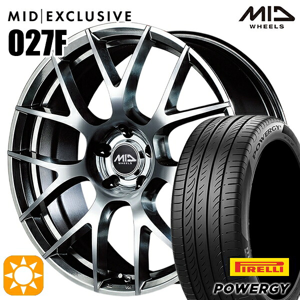4/10ﾎﾟｲﾝﾄ10倍★215/50R17 95W XL ピレリ パワジー MID RMP 027F ハイパーメタルコート/ミラーカット 17インチ 7.0J 5H100 サマータイヤホイールセット