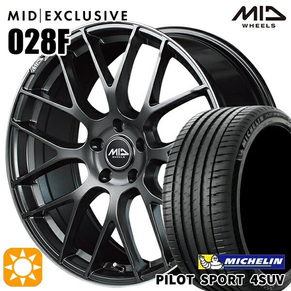 4/20ﾎﾟｲﾝﾄ10倍★235/60R18 107W XL ミシュラン パイロットスポーツ4 SUV MID RMP 028F セミグロスGM/リムDCロゴMC 18インチ 8.0J 5H114.3 サマータイヤホイールセット