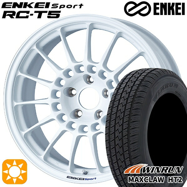 225/65R17 102H ウィンラン マックスクロウ HT2 ENKEI エンケイスポーツ RC-T5 ホワイト 17インチ 7.0J 5H114.3 サマータイヤホイールセット