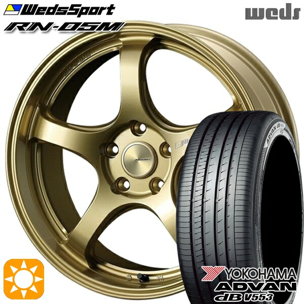 20/30系アルファード ヴェルファイア 235/50R18 97W ヨコハマ アドバンデシベル V553 Weds ウェッズスポーツ RN05M ゴールド 18インチ 7.5J 5H114.3 サマータイヤホイールセット 163,800円