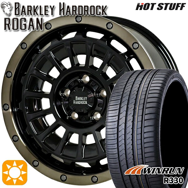 フォレスターSK9/SKE エクストレイル 225/55R17 101W XL ウィンラン R330 HotStuff バークレイハードロック ローガン BK/BRC 17インチ 7.0J 5H114.3 サマータイヤホイールセット|タイヤホイール激安王国
