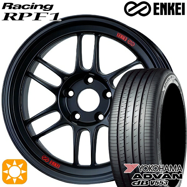 4/10ﾎﾟｲﾝﾄ10倍★ジェイド アクセラ 225/40R18 92W XL ヨコハマ アドバンデシベル V553 ENKEI エンケイレーシング RPF1 マットブラック 18インチ 7.5J 5H114.3 サマータイヤホイールセット