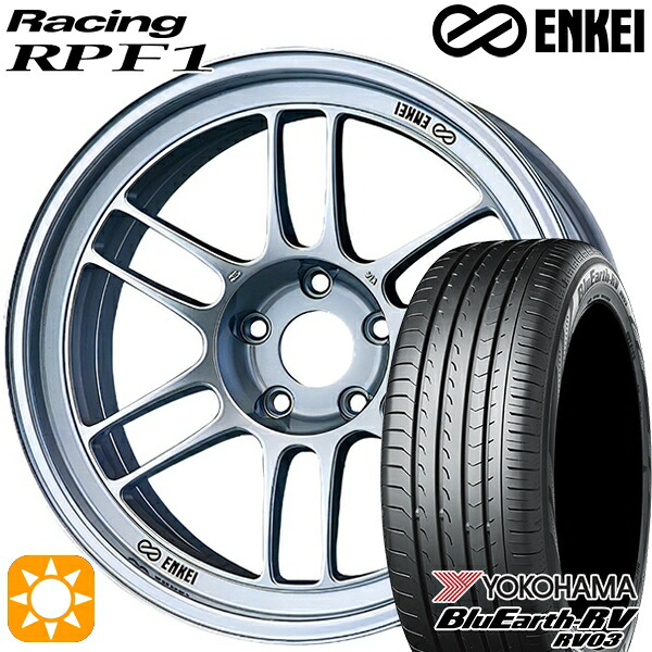 C-HR カローラクロス 215/60R17 96H ヨコハマ ブルーアース RV03 ENKEI エンケイレーシング RPF1 シルバー 17インチ 7.5J 5H114.3 サマータイヤホイールセット|タイヤホイール激安王国