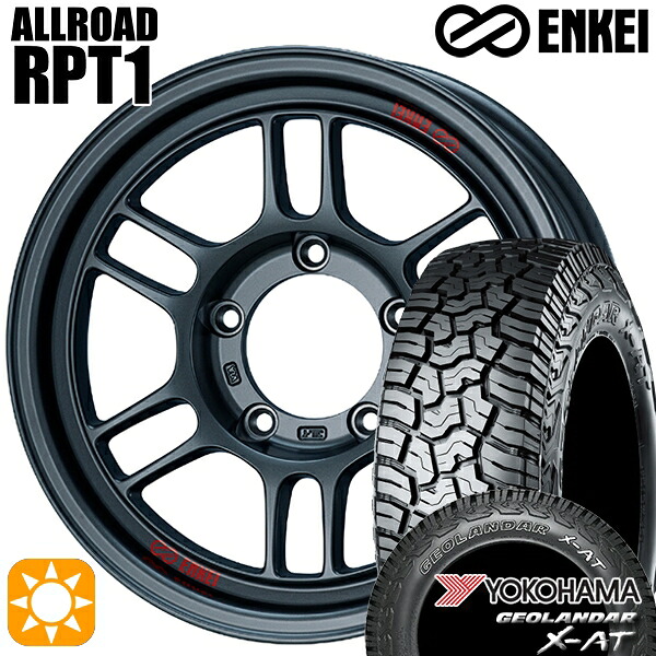 [5本セット]ジムニー 195R16C 104/102Q ヨコハマ ジオランダーX-AT G016 ENKEI エンケイ オールロード RPT1 マットダークガンメタリック 16インチ 5.5J 5H139.7 サマータイヤホイールセット
