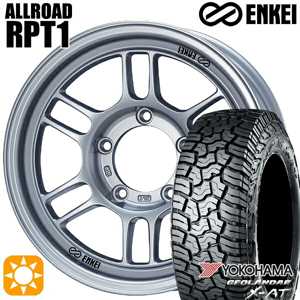 ジムニーシエラ LT215/70R16 100/97Q ヨコハマ ジオランダー X-AT G016 ENKEI エンケイ オールロード RPT1 スパークルシルバー 16インチ 6.0J 5H139.7 サマータイヤホイールセット
