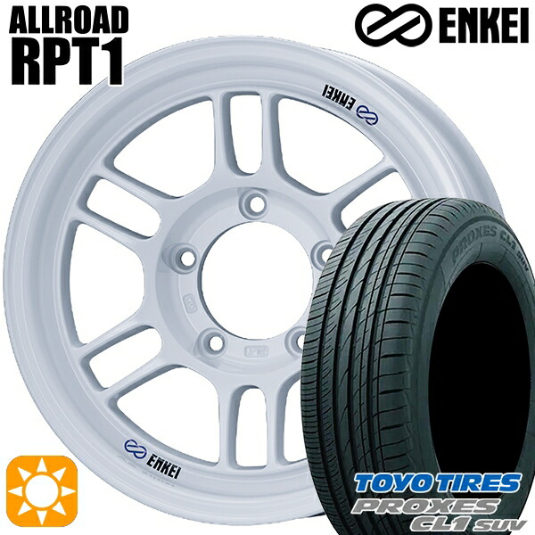 ジムニー 175/80R16 91S トーヨー プロクセス CL1 SUV ENKEI エンケイ オールロード RPT1 ホワイト 16インチ 5.5J 5H139.7 サマータイヤホイールセット