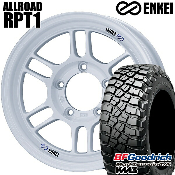 LT225/75R16 115/112Q RBL BFグッドリッチ マッドテレーン T/A KM3 ENKEI エンケイ オールロード RPT1 ホワイト 16インチ 5.5J 5H139.7 サマータイヤホイールセット｜タイヤホイール激安王国