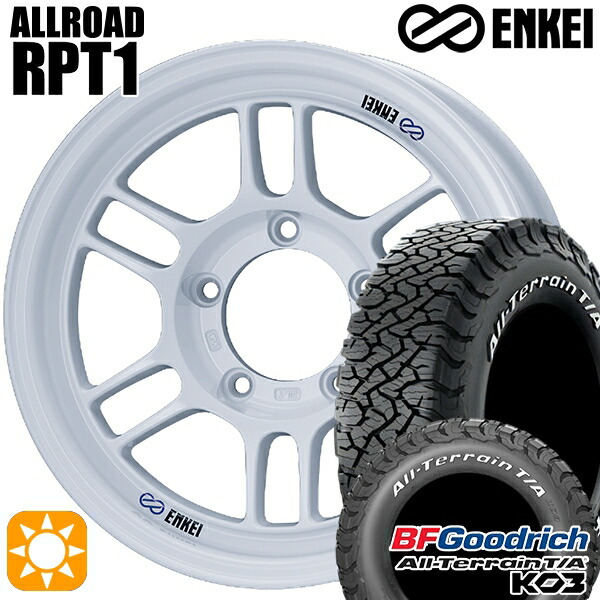 215/70R16 100/97S RWL BFグッドリッチ オールテレーン T/A KO3 ENKEI エンケイ オールロード RPT1 ホワイト 16インチ 5.5J 5H139.7 サマータイヤホイールセット