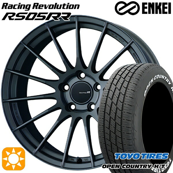 4/10ﾎﾟｲﾝﾄ10倍★225/60R18 100H トーヨー オープンカントリー H/T2 WL ENKEI レーシングレボリューションRS05RR マットダークガンメタリック 18インチ 8.5J 5H114.3 サマータイヤホイールセット 150,450円
