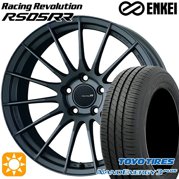 ベンツ Aクラス/CLA 225/45R18 91W トーヨー ナノエナジー3プラス ENKEI レーシングレボリューションRS05RR マットダークガンメタリック 18インチ 8.5J 5H112 サマータイヤホイールセット