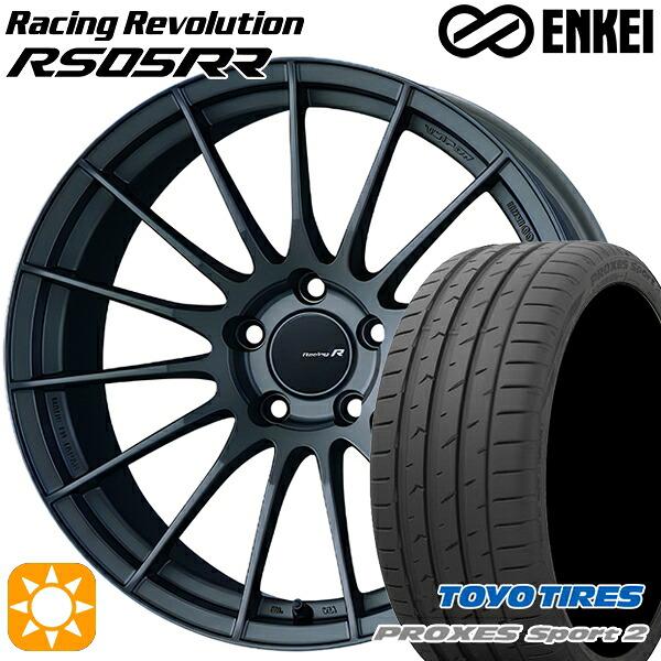 235/50R18 101Y XL トーヨー プロクセススポーツ2 ENKEI レーシングレボリューションRS05RR マットダークガンメタリック 18インチ 8.5J 5H114.3 サマータイヤホイールセット|タイヤホイール激安王国