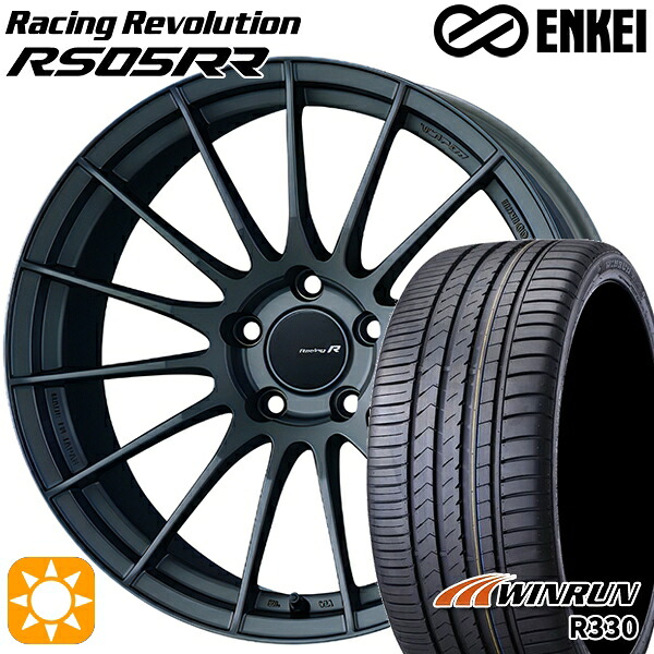 4/10ﾎﾟｲﾝﾄ10倍★225/35R20 93W XL ウィンラン R330 ENKEI レーシングレボリューションRS05RR マットダークガンメタリック 20インチ 8.5J 5H114.3 サマータイヤホイールセット