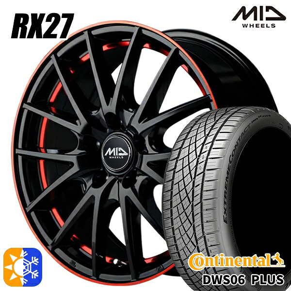 215/50R17 95W XL コンチネンタル DWS06+ MID RX27 BPR 17インチ 7.0J 5H114.3 オールシーズンタイヤホイールセット