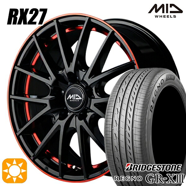 アイシス ノア/ヴォクシー 215/45R17 91W XL ブリヂストン レグノ GRX3 MID RX27 BPR 17インチ 7.0J 5H114.3 サマータイヤホイールセット