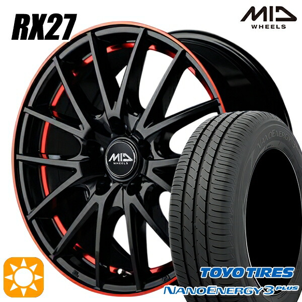 215/50R17 91V トーヨー ナノエナジー3プラス MID RX27 BPR 17インチ 7.0J 5H114.3 サマータイヤホイールセット|タイヤホイール激安王国