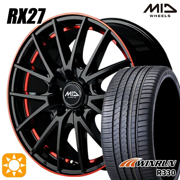 エスクァイア セレナ 205/50R17 93W XL ウィンラン R330 MID RX27 BPR 17インチ 7.0J 5H114.3 サマータイヤホイールセット