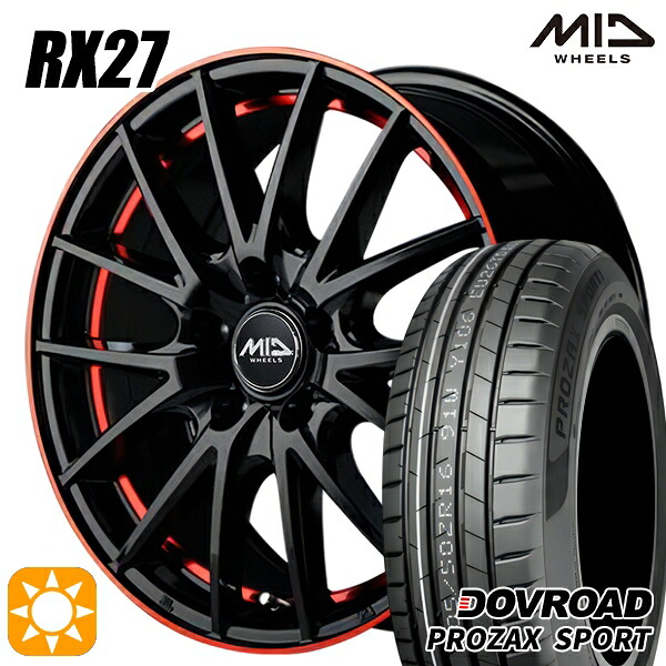 リーフ レヴォーグ 215/50R17 95W XL DOVROAD プロザックススポーツ MID RX27 BPR 17インチ 7.0J 5H114.3 サマータイヤホイールセット|タイヤホイール激安王国
