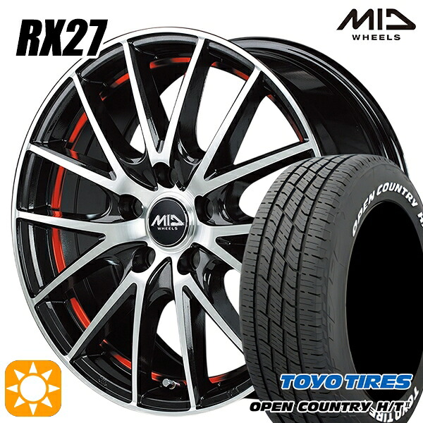 215/70R16 100H トーヨー オープンカントリー H/T2 WL MID RX27 BKR 16インチ 6.5J 5H114.3 サマータイヤホイールセット|タイヤホイール激安王国