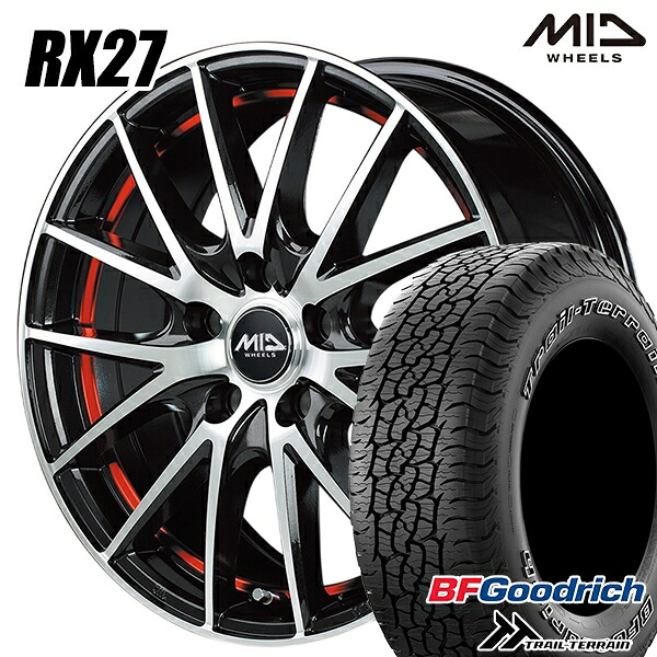245/65R17 111T ORWL BFグッドリッチ トレールテレーン MID RX27 BKR 17インチ 7.0J 5H114.3 サマータイヤホイールセット