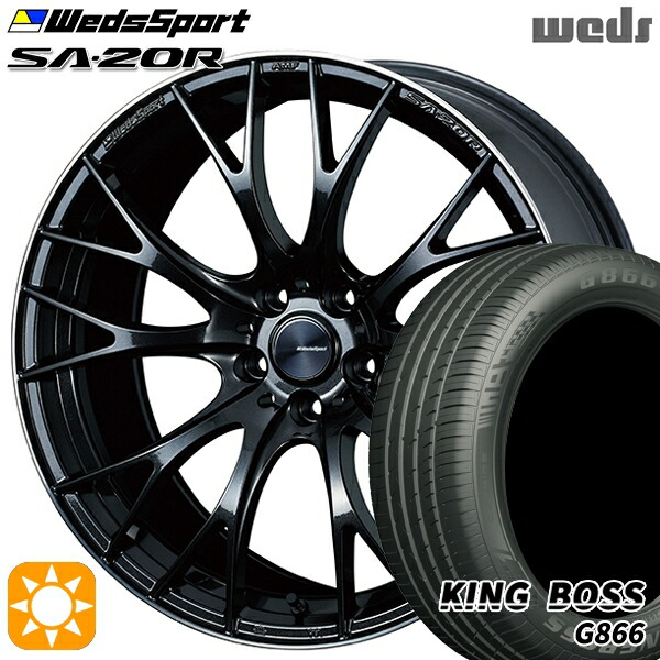 245/40R19 98W XL キングボス G866 Weds ウェッズスポーツ SA20R METAL-BLACK/F(メタルブラックエフ) 19インチ 8.5J 5H114.3 サマータイヤホイールセット