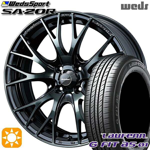 マツダ2 ノート 195/55R16 87V ラウフェン G FIT as-01 LH42 Weds ウェッズスポーツ SA20R WBC（ウォースブラッククリアー） 16インチ 6.5J 4H100 サマータイヤホイールセット 70,565円