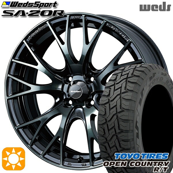 アクア クロスビー 175/60R16 82Q トーヨー オープンカントリー R/T Weds ウェッズスポーツ SA20R WBC（ウォースブラッククリアー） 16インチ 6.5J 4H100 サマータイヤホイールセット