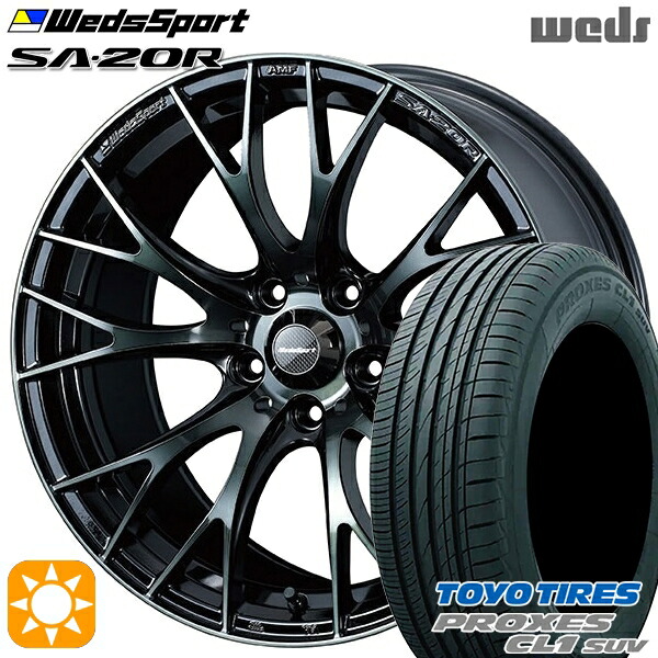 205/60R16 92H トーヨー プロクセス CL1 SUV Weds ウェッズスポーツ SA20R WBC（ウォースブラッククリアー） 16インチ 7.0J 5H114.3 サマータイヤホイールセット