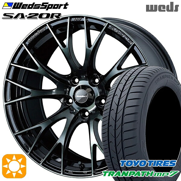 215/60R17 96H トーヨー トランパス mp7 Weds ウェッズスポーツ SA20R WBC（ウォースブラッククリアー） 17インチ 7.0J 5H100 サマータイヤホイールセット