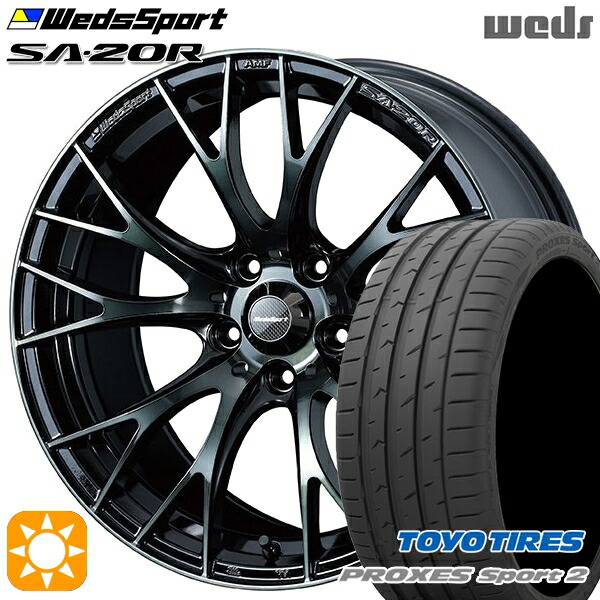 225/40R18 92Y XL トーヨー プロクセススポーツ2 Weds ウェッズスポーツ SA20R WBC（ウォースブラッククリアー） 18インチ 7.5J 5H114.3 サマータイヤホイールセット 136,550円