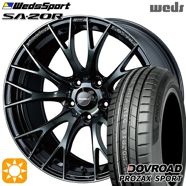 マークX スカイライン 225/45R18 95Y XL DOVROAD プロザックススポーツ Weds ウェッズスポーツ SA20R WBC(ウォースブラッククリアー) 18インチ 8.5J 5H114.3 サマータイヤホイールセット|タイヤホイール激安王国