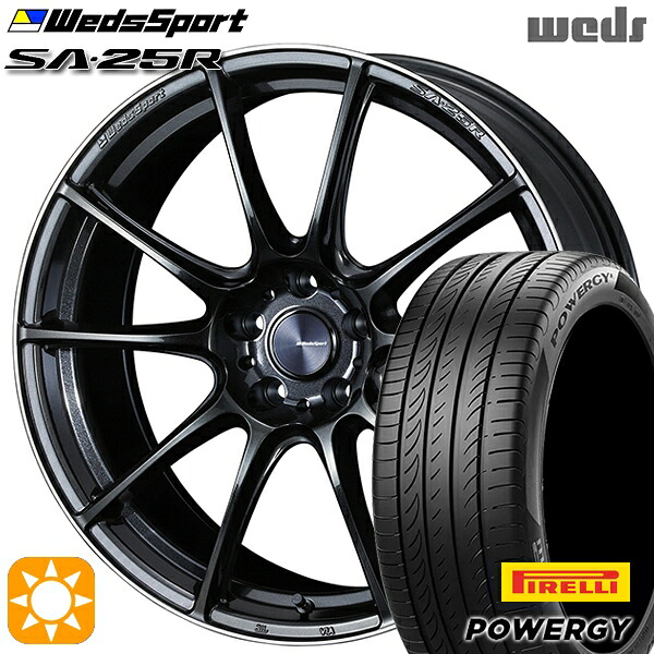 245/40R20 99W XL ピレリ パワジー Weds ウェッズスポーツ SA25R METAL BLACK/F (メタルブラックエフ) 20インチ 8.5J 5H114.3 サマータイヤホイールセット