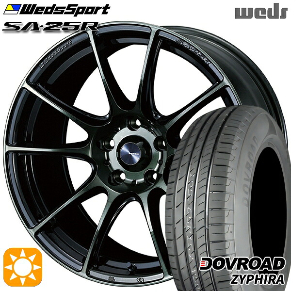 エルグランド クロスロード 215/65R16 98H DOVROAD ザイファイラ Weds ウェッズスポーツ SA25R WBC (ウォースブラッククリアー) 16インチ 7.0J 5H114.3 サマータイヤホイールセット