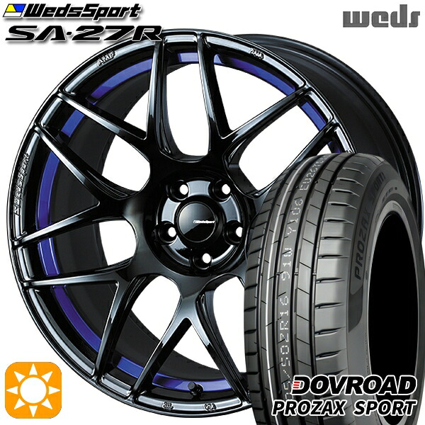 C-HR レガシィB4 225/50R18 99W XL DOVROAD プロザックススポーツ Weds ウェッズスポーツ SA27R BLC2(ブルーライトクロームツー) 18インチ 7.5J 5H114.3 サマータイヤホイールセット|タイヤホイール激安王国