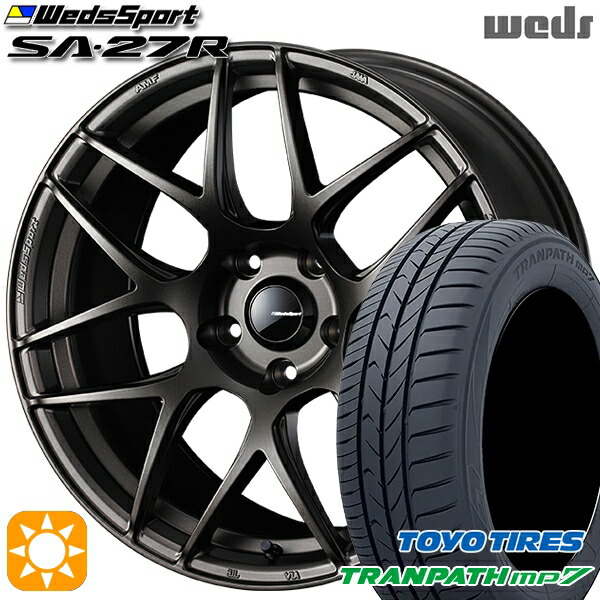 215/60R17 96H トーヨー トランパス mp7 Weds ウェッズスポーツ SA27R EJ-BRONZE（EJプロンズ） 17インチ 7.0J 5H100 サマータイヤホイールセット
