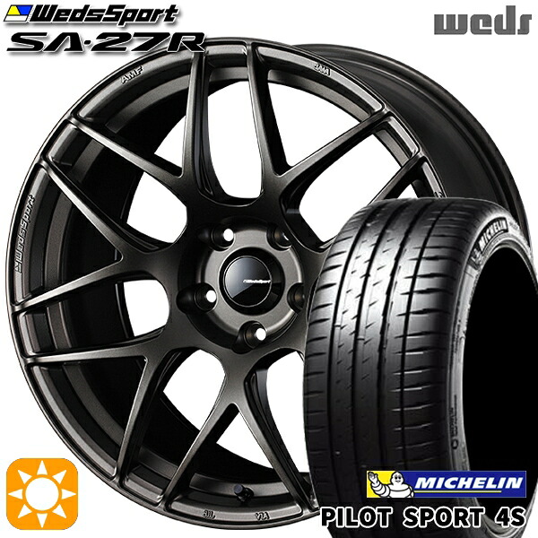 215/35R18 (84Y) XL ミシュラン パイロットスポーツ 4S Weds ウェッズスポーツ SA27R EJ-BRONZE(EJプロンズ) 18インチ 7.5J 5H114.3 サマータイヤホイールセット|タイヤホイール激安王国
