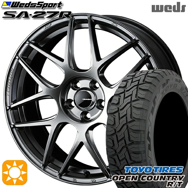 225/60R17 99Q トーヨー オープンカントリー R/T Weds ウェッズスポーツ SA27R PSB（プラチナシルバーブラック） 17インチ 7.0J 5H114.3 サマータイヤホイールセット｜タイヤホイール激安王国