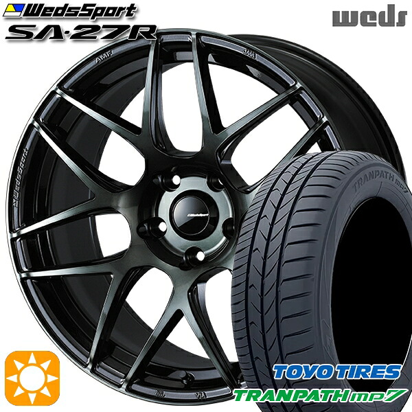 215/60R17 96H トーヨー トランパス mp7 Weds ウェッズスポーツ SA27R WBC（ウォースブラッククリアー） 17インチ 7.0J 5H100 サマータイヤホイールセット