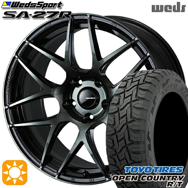 4/20ﾎﾟｲﾝﾄ10倍★225/60R17 99Q トーヨー オープンカントリー R/T Weds ウェッズスポーツ SA27R WBC（ウォースブラッククリアー） 17インチ 7.0J 5H114.3 サマータイヤホイールセット