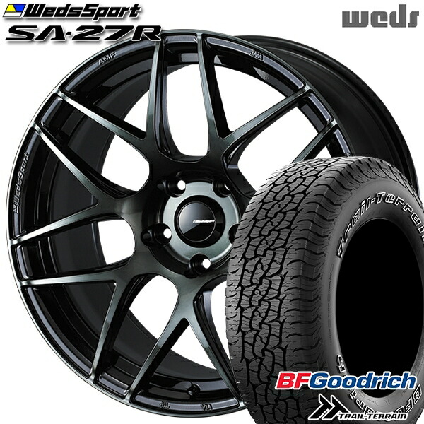 225/65R17 102T ORWL BFグッドリッチ トレールテレーン Weds ウェッズスポーツ SA27R WBC（ウォースブラッククリアー） 17インチ 7.0J 5H114.3 サマータイヤホイールセット 222,900円