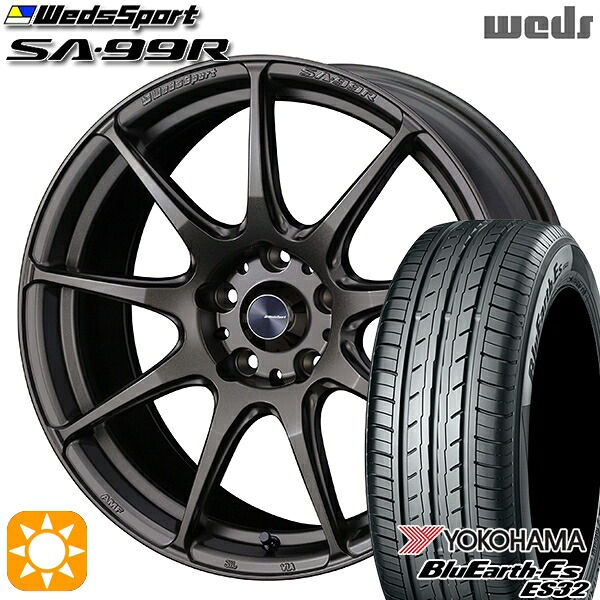 スイフト 215/40R17 87V XL ヨコハマ ブルーアース ES32 Weds ウェッズスポーツ SA99R EJ-ブロンズ 17インチ 6.5J 4H100 サマータイヤホイールセット