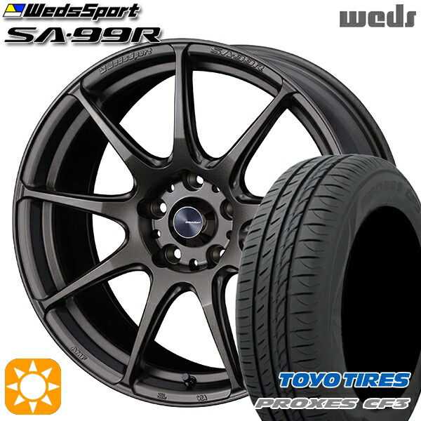 フォレスターSK9/SKE エクストレイル 225/55R17 101V XL トーヨー プロクセス CF3 Weds ウェッズスポーツ SA99R EJ-ブロンズ 17インチ 7.0J 5H114.3 サマータイヤホイールセット