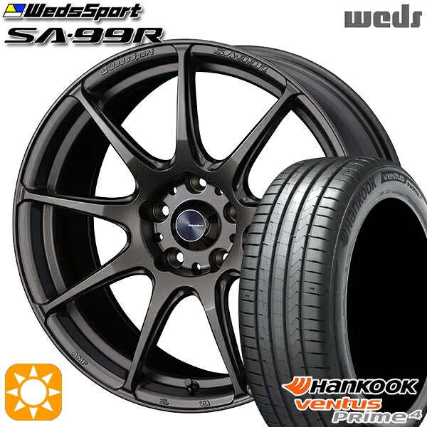 215/50R17 95W XL ハンコック ベンタスプライム4 K135 Weds ウェッズスポーツ SA99R EJ-ブロンズ 17インチ 7.0J 5H100 サマータイヤホイールセット|タイヤホイール激安王国