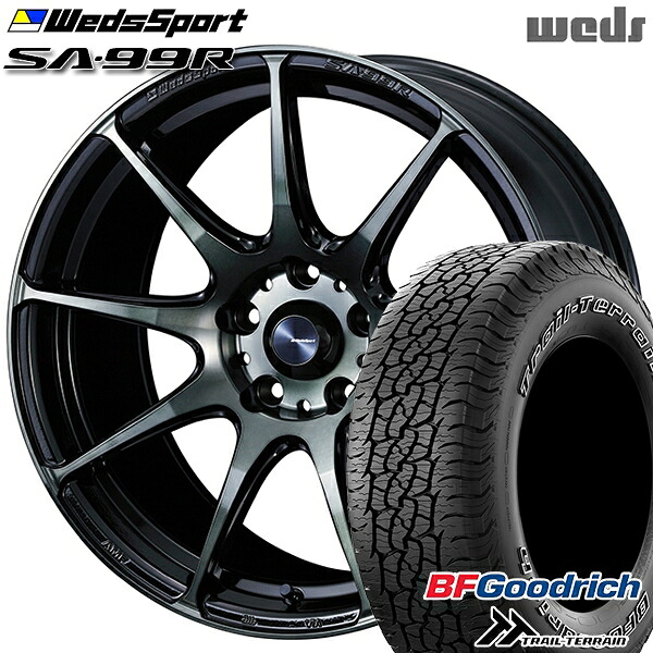 225/65R17 102T ORWL BFグッドリッチ トレールテレーン Weds ウェッズスポーツ SA99R WBC（ウォースブラッククリアー） 17インチ 7.0J 5H114.3 サマータイヤホイールセット 222,900円