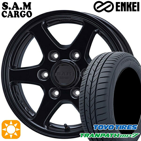 215/60R17 96H トーヨー トランパス mp7 ENKEI S.A.M カーゴ ブラック 17インチ 6.5J 6H139.7 サマータイヤホイールセット｜タイヤホイール激安王国 80,080円