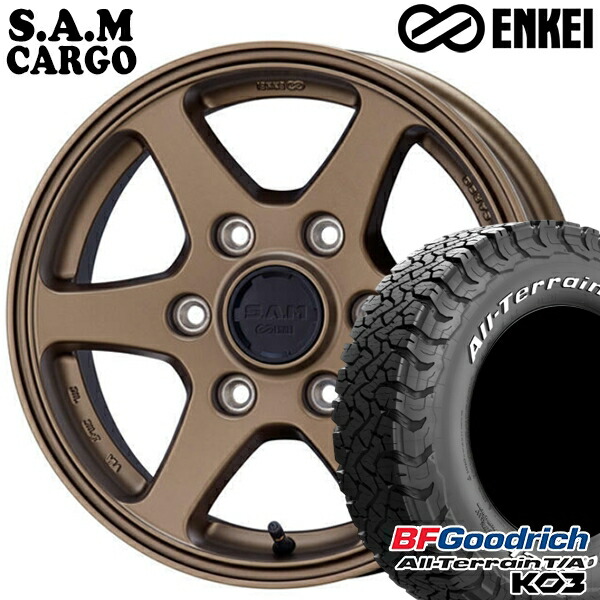 215/70R16 100/97S RWL BFグッドリッチ オールテレーン T/A KO3 ENKEI S.A.M カーゴ マットブロンズ 16インチ 6.5J 6H139.7 サマータイヤホイールセット